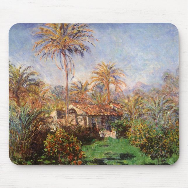 Mousepad Pequena Fazenda em Bordighera por Claude Monet (Frente)