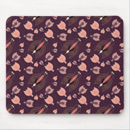 Mousepad Pequena ilustração da mariposa de insetos padrão e