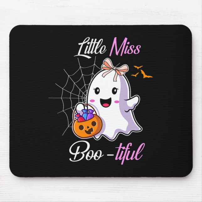 Mousepad Pequena Miss Boo Bonita Engraçada Feira de Hallowe (Frente)