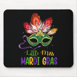 Mousepad Pequena Senhorita Mardi Gras Máscara de Mardi Gras
