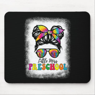 Mousepad Pequena Srta. Preschool Tie Dye Mensagem Bun Girl