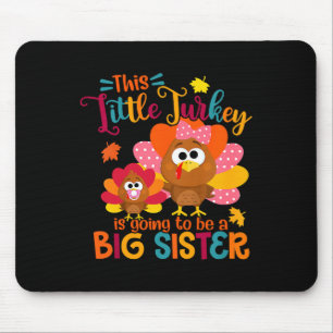 Mousepad Pequena Turquia Irmã Gira Grande Caiu no Outono Gr
