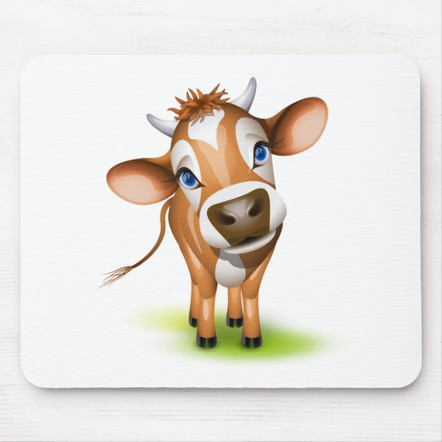Mousepad Pequena vaca de jersey (Frente)