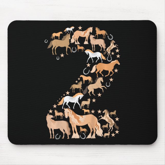 Mousepad Pequenas Meninas, Grafi De Cavalo De segundo anive (Frente)