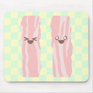 Mousepad pequeno almoço do bacon do kawaii