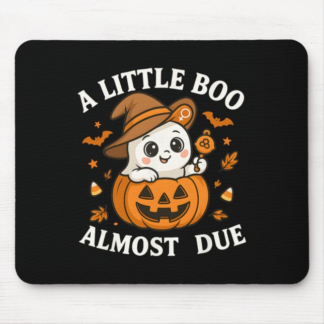 Mousepad Pequeno Boo Está Quase A Vir À Gravidez No Hallowe (Frente)