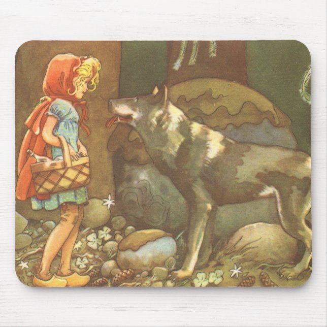 Mousepad Pequeno Cabelo Vermelho, Vintage Fairy Tale (Frente)