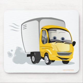 Mousepad Pequeno Caminhão de Cartoon Amarelo para Crianças!