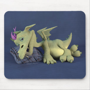 Mousepad Pequeno Dragão deitado Verde Claro