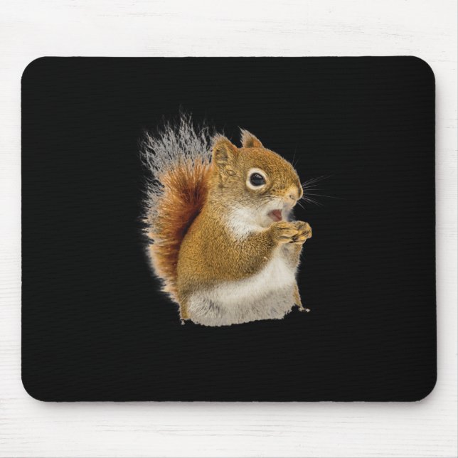 Mousepad Pequeno Esquilo Comendo Seus Loucos (Frente)