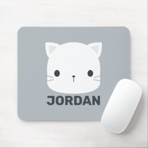 Mousepad Pequeno Gato Bonito com Nome Personalizado
