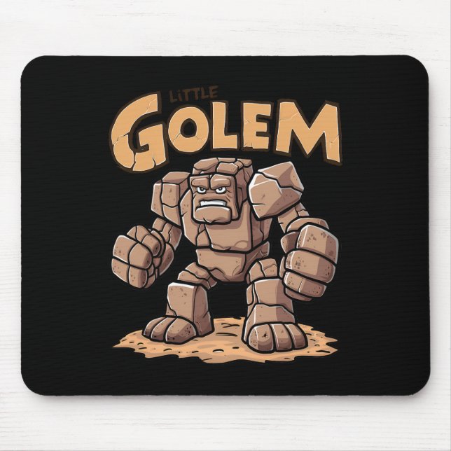 Mousepad Pequeno Golem de Volta à Escola Kid Golem  (Frente)