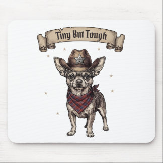 Mousepad Pequeno Mas Resistente Chihuahua Cowboy - Arte Oci