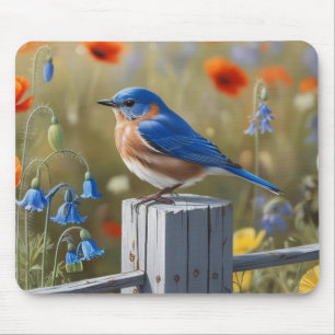 Mousepad Pequeno Pássaro Azul