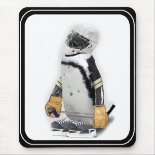 Mousepad Pequeno Pinguim Vestindo Hockey Gear