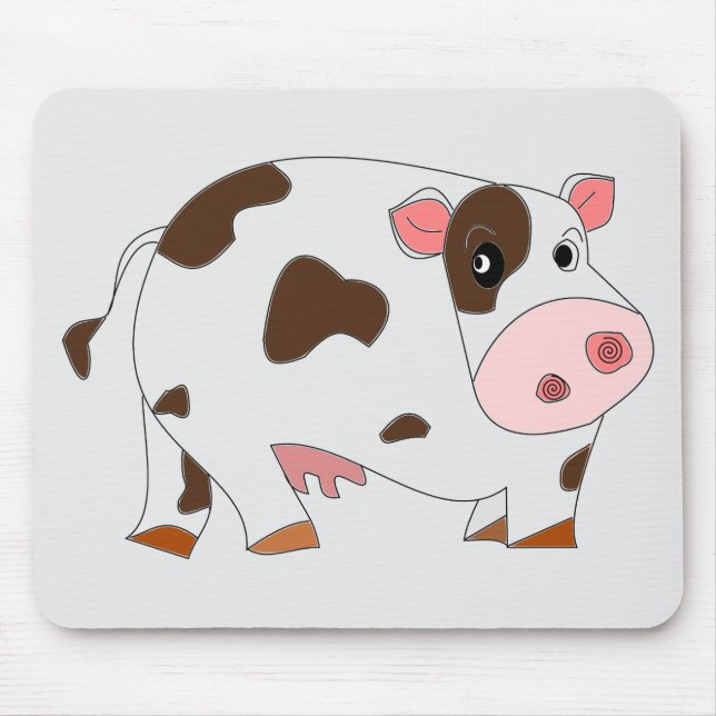 Mousepad Pequeno Rato de Vaca Almofada (Frente)