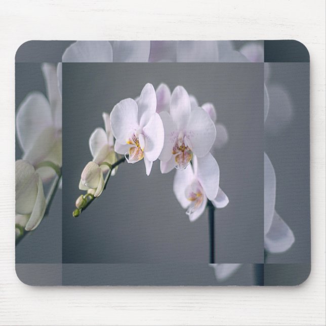 Mousepad Pequeno Toque de Flores Brancas para Mouse (Frente)
