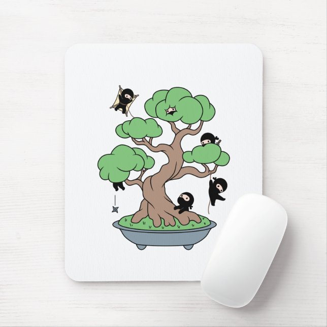 Mousepad Pequenos Ninjas em Bonsai Tree (Com mouse)