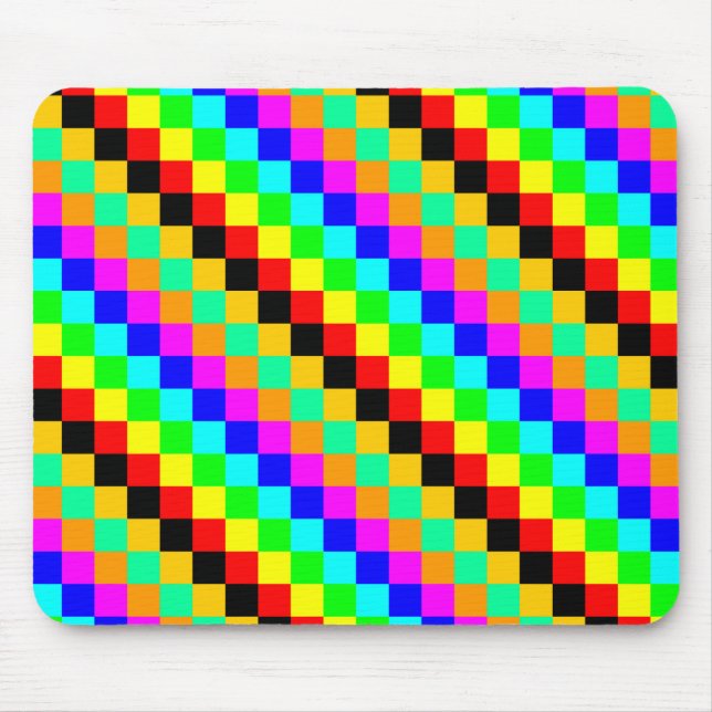 Mousepad Pequenos quadrados de cores (Frente)