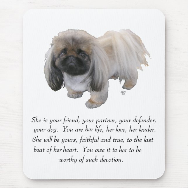 Mousepad Pequinês Lembrança - FÊMEA (Frente)