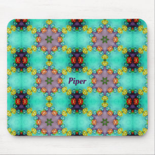Mousepad PER ~ Padrão Floral Bonito ~ Personalizado