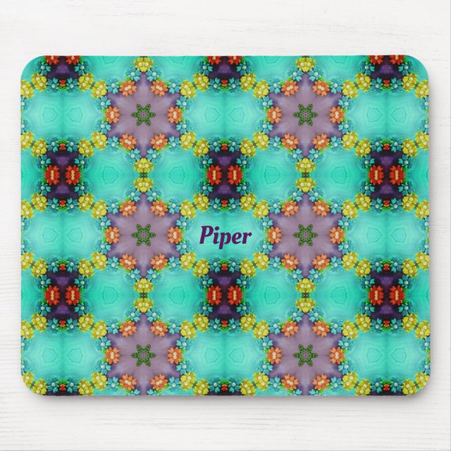 Mousepad PER ~ Padrão Floral Bonito ~ Personalizado (Frente)