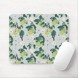 Mousepad Peras e Abelhas em Cozinha Floral de Jardim