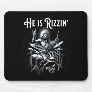 Mousepad Percussion Drum Engraçado Rizz Ele É Rizzin Jesus