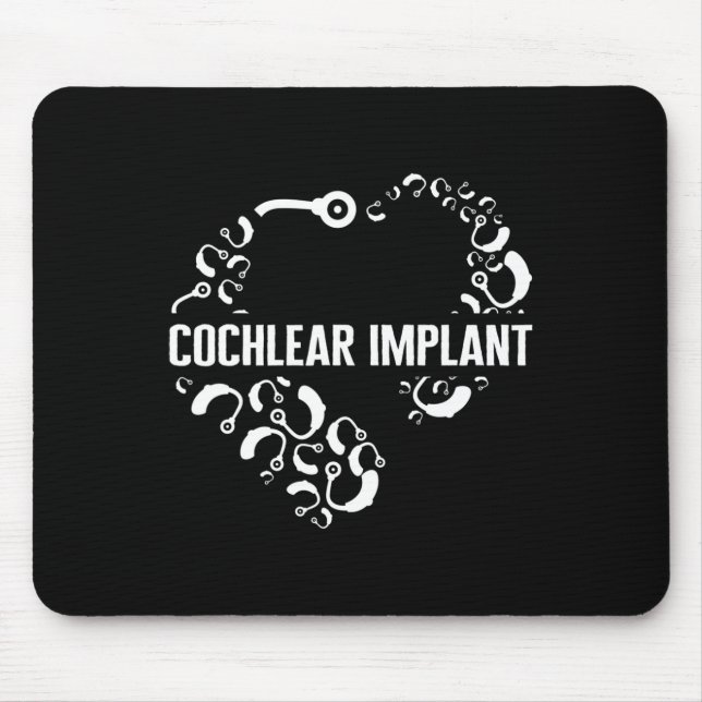 Mousepad Perda Auditiva Conscientização Amor Implante Cocle (Frente)