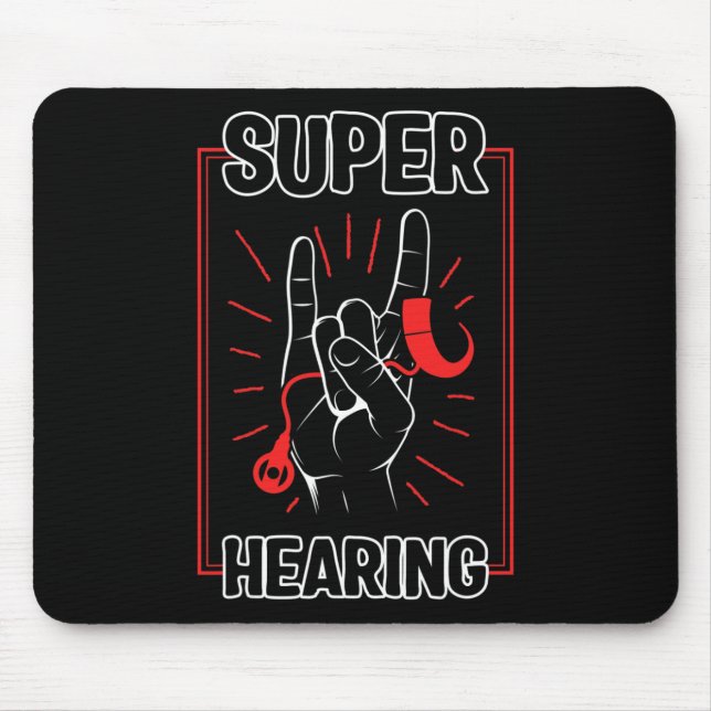 Mousepad Perda de audição Sensibilização Super Audição Impl (Frente)