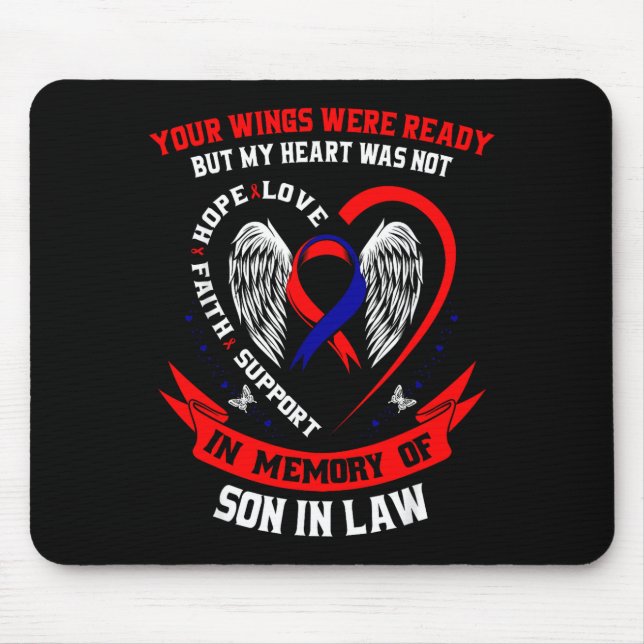 Mousepad Perda do genro Mês de conscientização sobre doença (Frente)