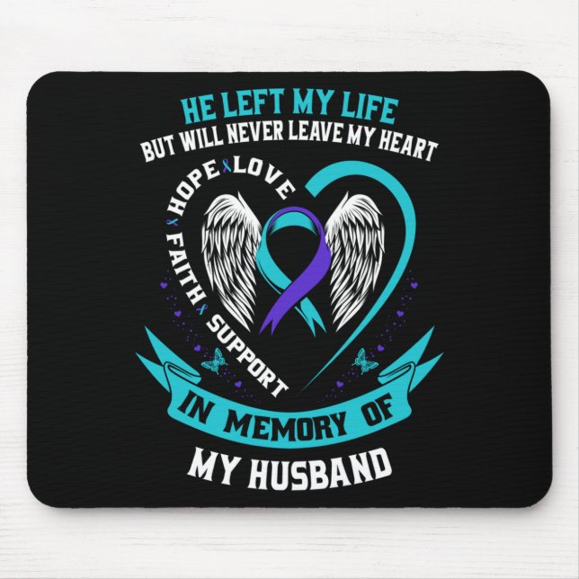 Mousepad Perda Masculina Em Memória Da Consciência Do Suicí (Frente)