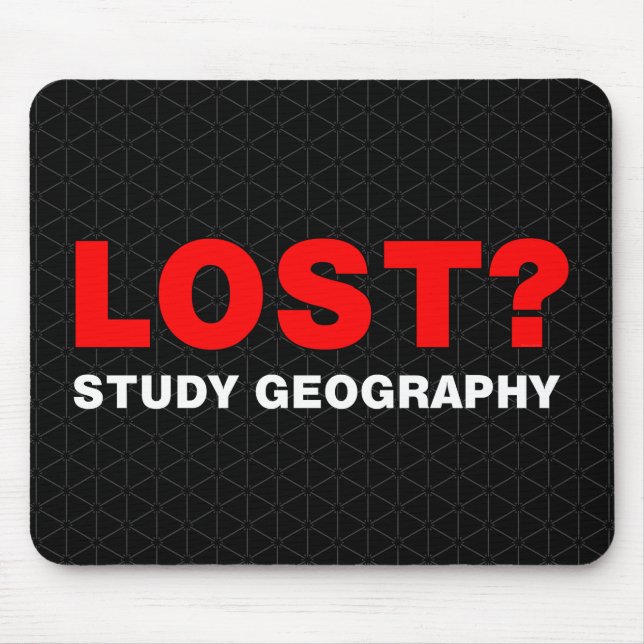 Mousepad Perdido? Estudar Geografia (Frente)