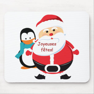 Mousepad Père Noël e Manchot Papai Noel Tapis de souris