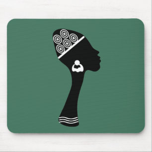 Mousepad perfil de abstrato africana-americana