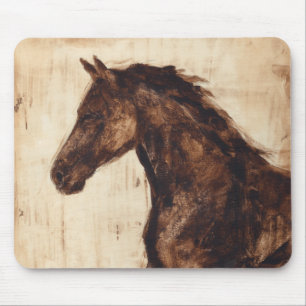 Mousepad Perfil do Cavalo Selvagem Marrom