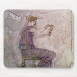Mousepad Perfume de derramamento da mulher em um Phial