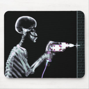 MOUSEPAD PERFURAÇÃO DO ESQUELETO DA CONSTRUÇÃO DO RAIO X