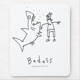 Mousepad Perfurador do tubarão de Badass