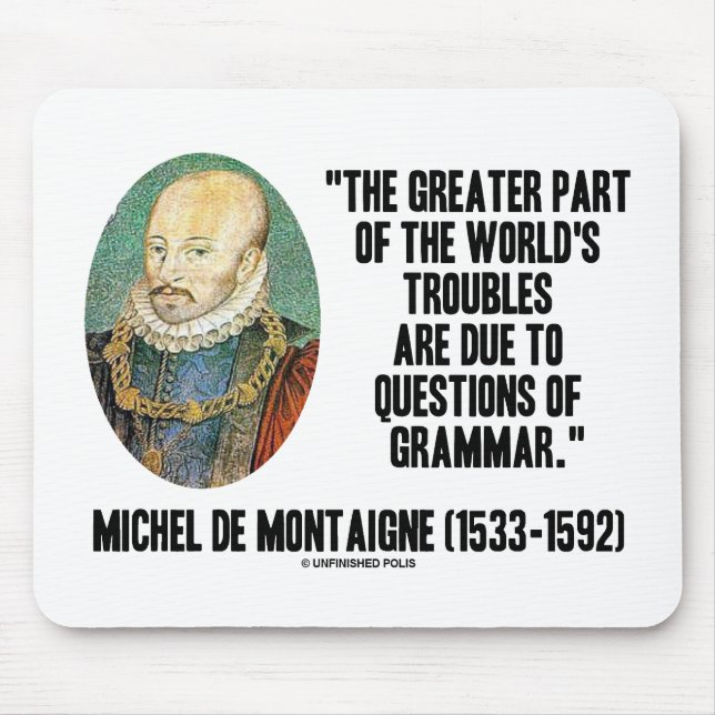 Mousepad perguntas dos problemas de de Montaigne Mundo da (Frente)