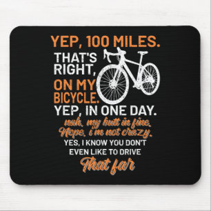 Mousepad Perguntas frequentes sobre bicicleta Sim 100 milha