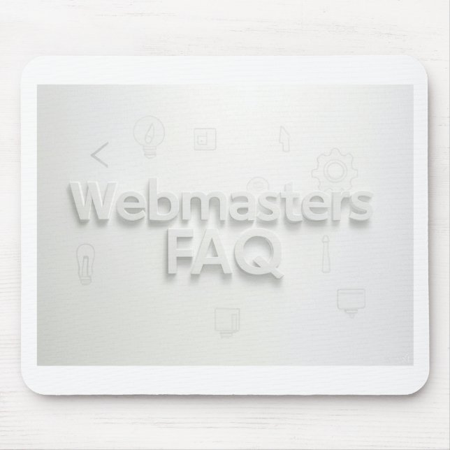 Mousepad Perguntas frequentes sobre webmasters (Frente)