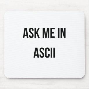 Mousepad Pergunte-me no ASCII