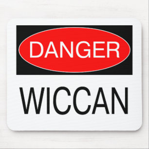 Mousepad Perigo - Camiseta Divertida de Bruxa Wicca Chapéu
