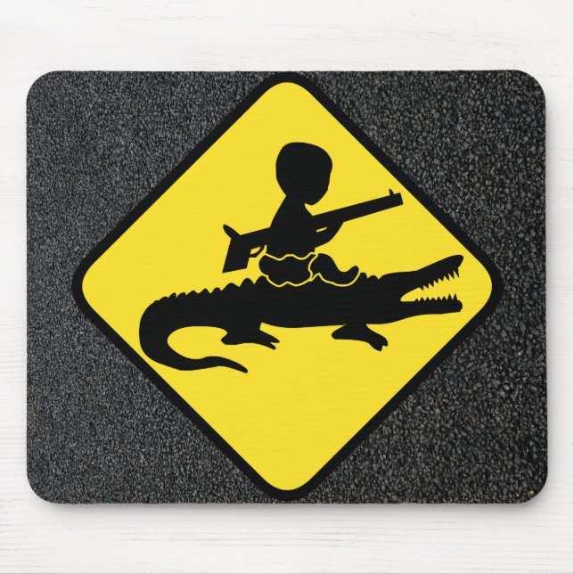 Mousepad Perigo do bebê de Croc (Frente)