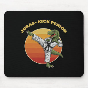Mousepad Período Jurássico Kick Engraçado Karatê Artes Marc