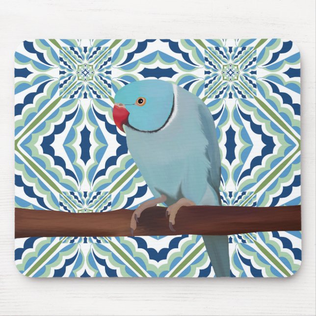 Mousepad Periquito de pescoço azul-índio (Frente)