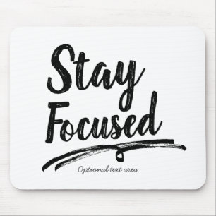 Mousepad PERMANEÇA FOCADO Tipografia de Escritório de Traba
