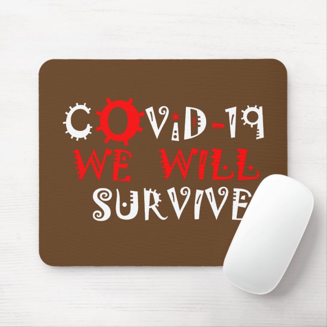 Mousepad Permanecer em casa salva vidas Vírus Corona COVID1 (Com mouse)