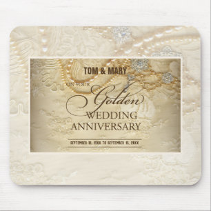 Mousepad Pérolas de 50 anos de Casamento Personalizáveis